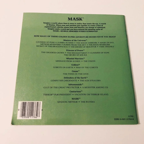 Vintage 1986 Mask Mission Meteor Golden Super Adventure Golden Book - Picture 2 of 14